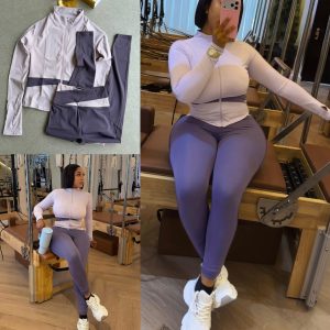 Polychrome Activewear Set For Ladies